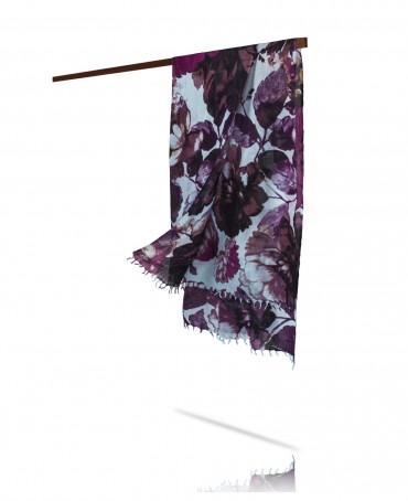 Палантин Женский W40-PORTE.FLEUR/VIOLETTE